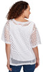 SWEATER *MISSY* WHITE BALLET NK FLRL BLCKD LACE
