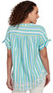 TOP *MISSY* OCEAN MULTI CRINKLE STRIPE