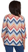 TOP *PETITE* BLUE MULTI CHEVRON