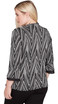 TOP *MISSY* BLACK WHITE METALLIC CHEVRON 2 IN 1