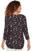 TOP *PETITE* BLACK MULTI WAVERING HEARTS & DOTS
