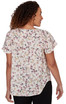 TOP *MISSY* SOFT WHITE FLUTTER SLV FLORAL