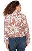 JACKET *MISSY* BROWN WHITE SPRINGING LEAVES DENIM