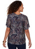TOP *PETITE* TWILIGHT BLUE TIERED MESH