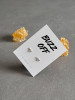 Sterling  silver bee earrings on a 'Buzz Off' message card.