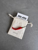 Sterling silver chilli earrings on a 'You Are Spicy' message card. The earrings are shown with a personalised gift bag.