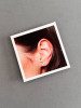 Sterling silver whale tail earrings
