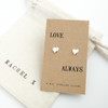 Sterling Silver Love Always Heart Earrings