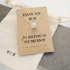 Sterling Silver Thank You Mum Knot Necklace