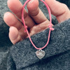 Live, Laugh, Love Silver Heart Bracelet