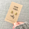 Good Vibes Only Silver Pineapple Earrings
