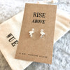 Rise Above Silver Flamingo Earrings