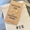 Gold Star Teacher Earrings Wue