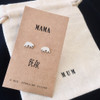 Mama Bear Silver Earrings Personalised