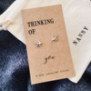 Thinking Of You Silver Swallow Earrings Personalised