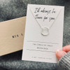 Always Be There Circle Silver Necklace