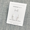 Friendship Knot Bar Silver Earrings