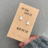 Got It, Haunt It Silver Ghost Earrings