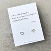 Side By Side Haiku Silver Heart Earrings