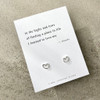 High And Low Original Poem Silver Heart Earrings