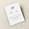 Sterling silver heart earrings gift for 20th anniversary