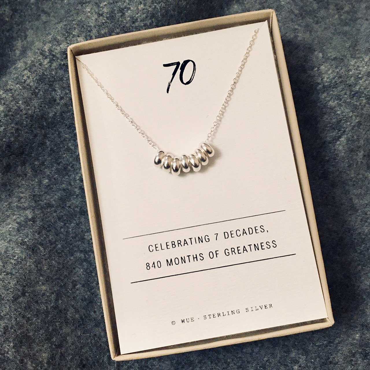 70th Birthday Necklace - 70 Years Anniversary Gifts for Her – Tadoris