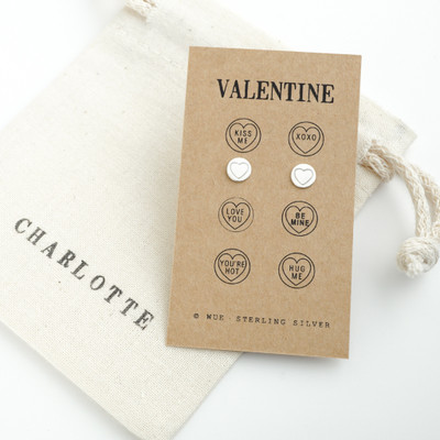 Sterling Silver Love Heart Earrings