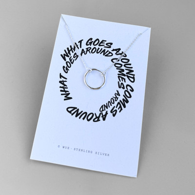 What Goes Around Silver Circle Necklace What Goes Around Silver Circle Necklace