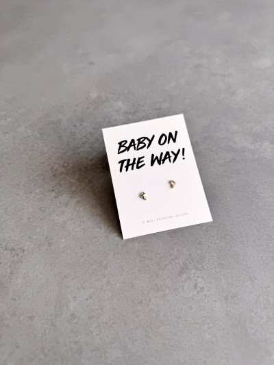 Sterling Silver Baby Feet Pregnancy Gift Earrings Sterling Silver Baby Feet Pregnancy Gift Earrings