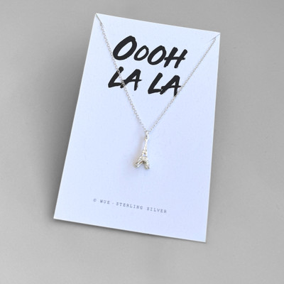 Oooh La La Eiffel Tower Silver Necklace Oooh La La Eiffel Tower Silver Necklace