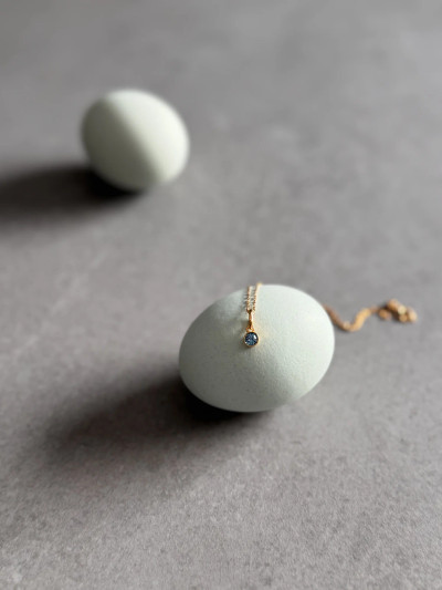 March Birthstone Necklace Aquamarine