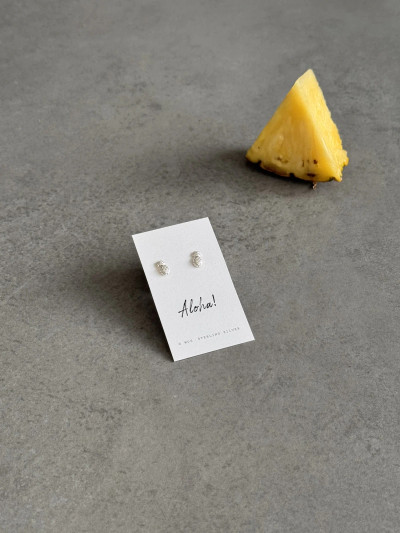 Sterling silver pineapple earrings