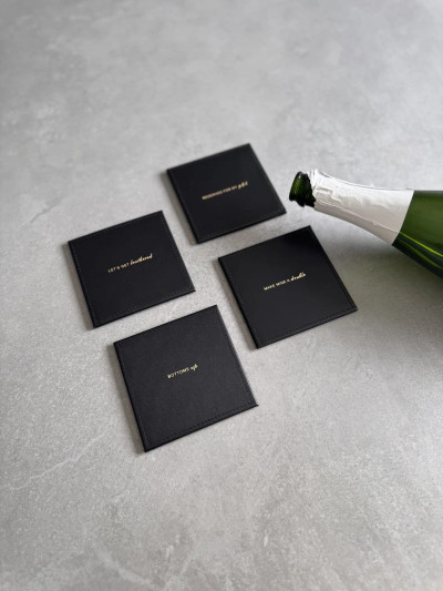 Cheers - Leather Coasters (Set of 4)