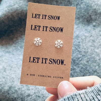 Let It Snow Sterling Silver Snowflake Earrings Let It Snow Sterling Silver Snowflake Earrings