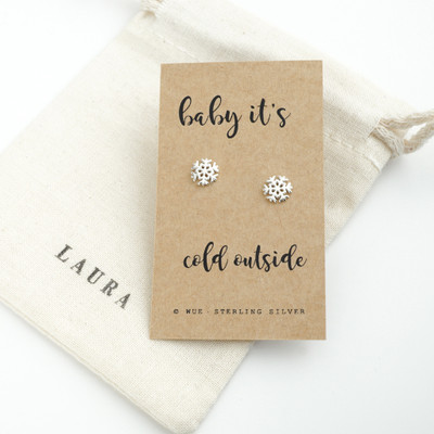 Cold Outside Snowflake Earrings