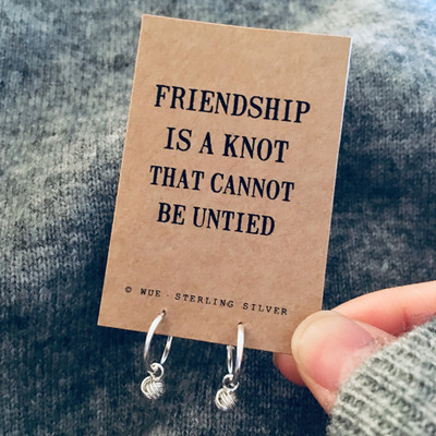 Friendship Knot Hoop Earrings