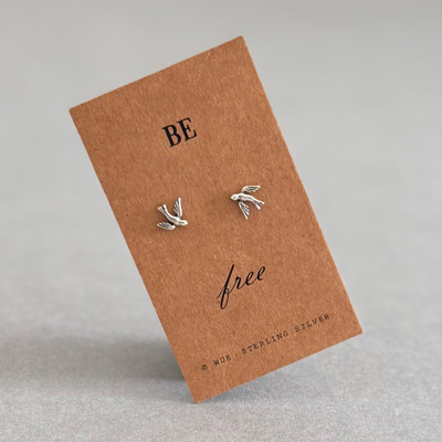 Be Free Sterling Silver Swallow Earrings Be Free Sterling Silver Swallow Earrings