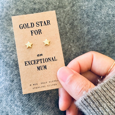 Gold Star Mum Earrings Lifestyle Gold Star Mum Earrings Lifestyle