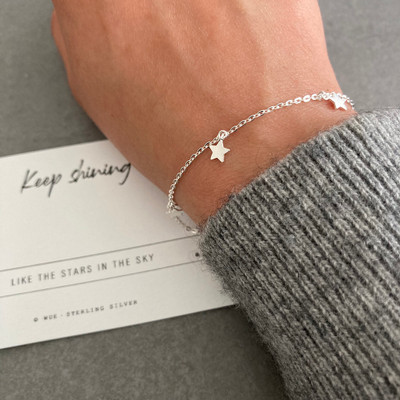 Keep Shining Silver Star Bracelet Keep Shining Silver Star Bracelet