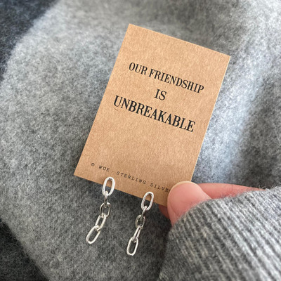 Unbreakable friendship silver earrings Unbreakable friendship silver earrings