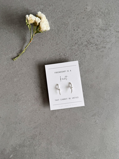 Friendship Knot Bar Earrings