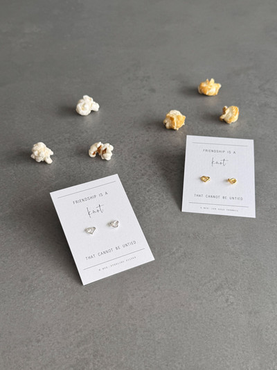 Friendship Knot Heart Earrings