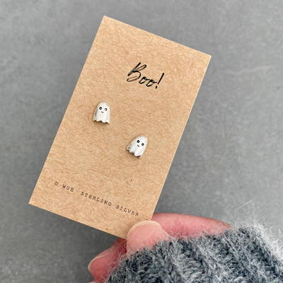 Boo! Silver Ghost Earrings Boo! Silver Ghost Earrings