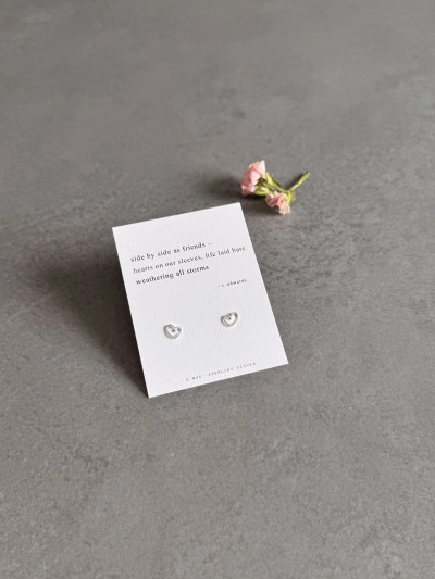 Friends Sterling Silver Open Heart Earrings Friends Sterling Silver Open Heart Earrings