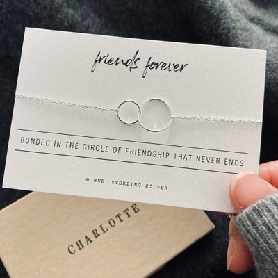 Friends Forever Silver Rings Bracelet Friends Forever Silver Rings Bracelet