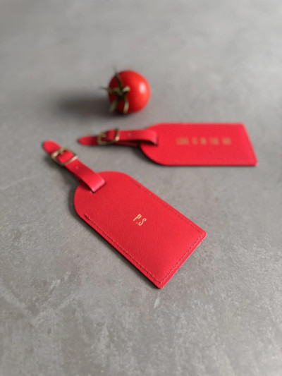 Monogram Leather Luggage Tag Monogram Leather Luggage Tag