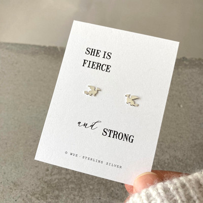 She is fierce silver dragon earrings. She is fierce silver dragon earrings.