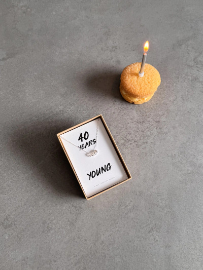40th Birthday Sterling Silver Necklace