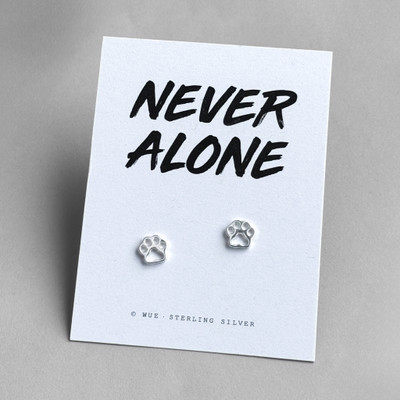 Never Alone Silver Paw Earrings Never Alone Silver Paw Earrings