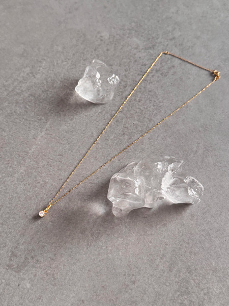 April Birthstone Necklace – Crystal